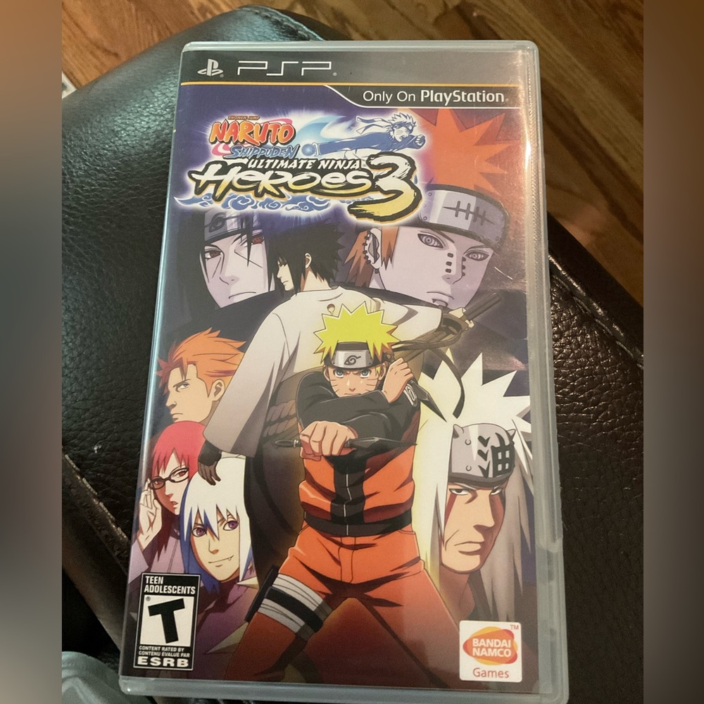 Black PSP Game Naruto Ultimate Ninja Heroes 3